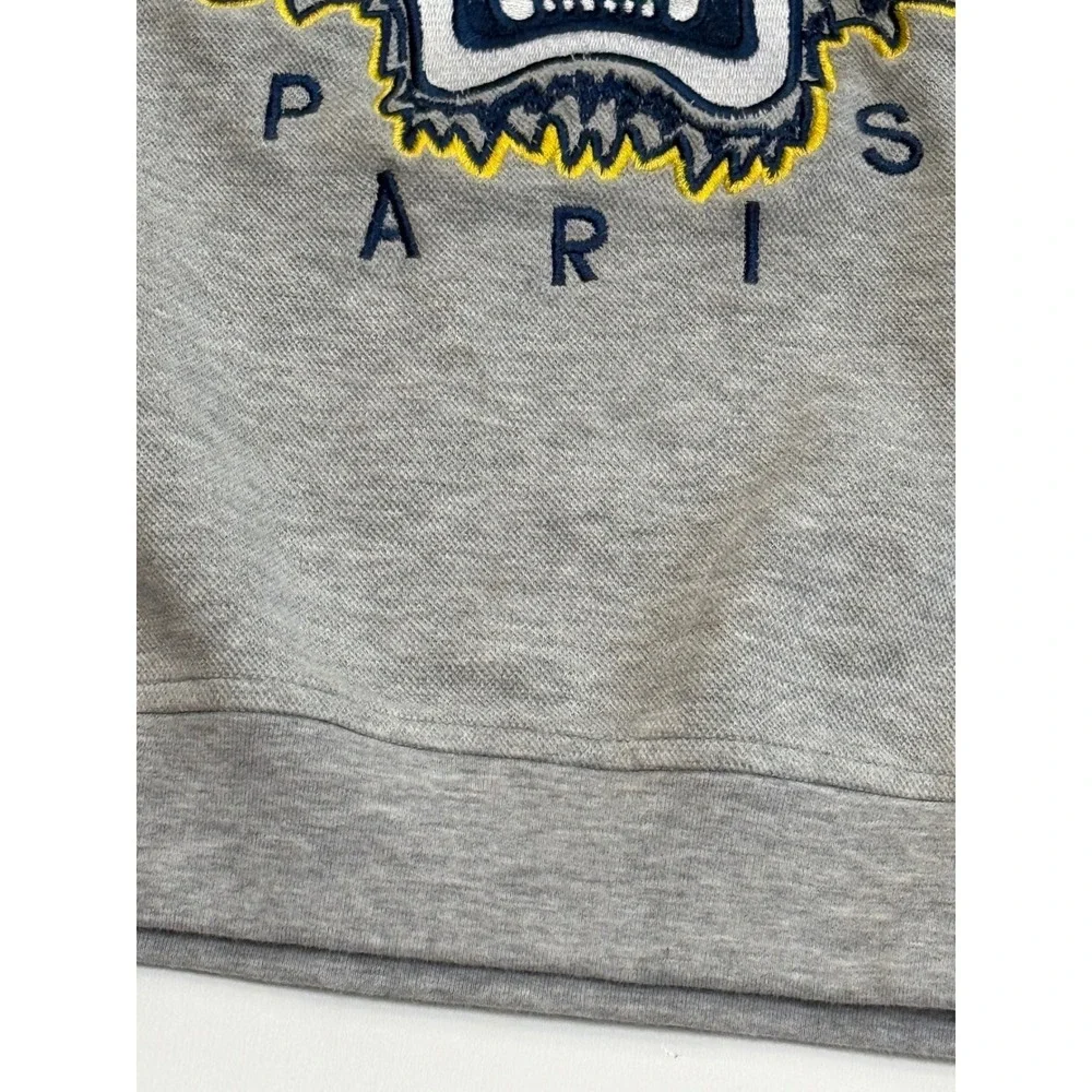 Kenzo Paris Kids Gray Tiger Embroidered Sweatshirt and Joggers Tracksuit Set